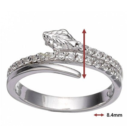 Scottina Signature High Pure Silver Snake Ring – "Embrace the Elegance"