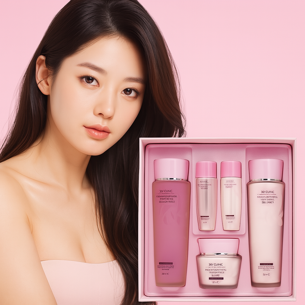 Hydrating Functional Cosmetic Set with Soothing Green Tea and Water Lily Extracts