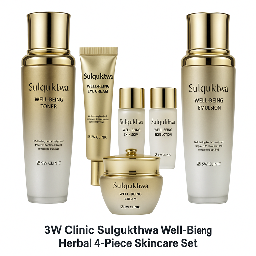K-Beauty Sulgukhwa Well-Being Herbal 4-Piece Skincare Set