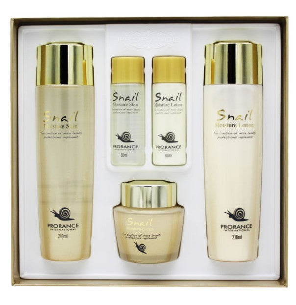 Korean Cosmetic Snail Moisture Skincare Set for Women